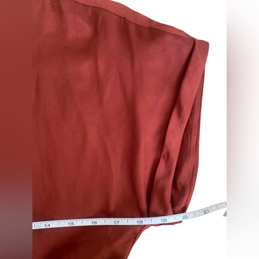 Banana Republic Silk Satin-like Wine Red Ruby Dress Size XS - Picture 11 of 14